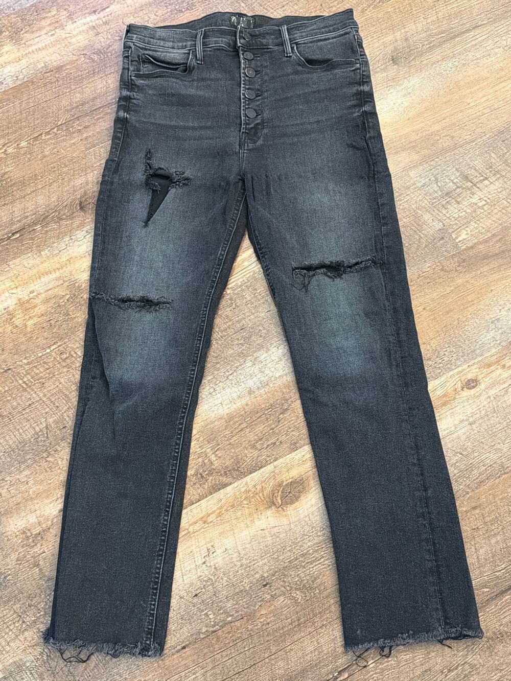 Mother Pixie Dazzler Ankle Fray distressed jeans Sz 30
